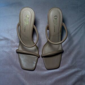 Tan Heeled Sandals